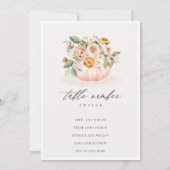 Blush Pink Pumpkin Bläschen Seekartenkarte Dankeskarte (Rückseite)