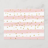 Blush Pink Pumpkin Blumenbücher für Babydusche Einladungspostkarte (Rückseite)