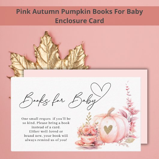 Blush Pink Pumpkin Blumenbücher für Kinder Begleitkarte