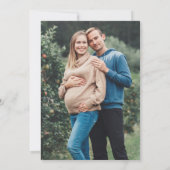 Blush Pink Pumpkin Fall Baby Shower Thank You Card Dankeskarte (Rückseite)