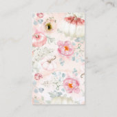 Blush Pink Pumpkin Fall Diaper Raffel Ticket Begleitkarte (Rückseite)