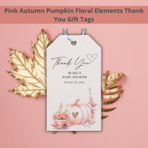 Blush Pink Pumpkin Floral Vielen Dank