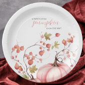 Blush Pink Pumpkin Herbst Ernte Baby Dusche Pappteller