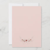 Blush Pink Pumpkin Rustikale Wasserfarbenhochzeit Einladung (Rückseite)