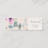 Blush Pink Purple Floral Earring Stud Hoop Holder Mini Visitenkarte (Vorderseite)