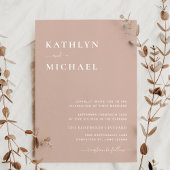 Blush Pink QR Code Alles in einer modernen schicke Einladung