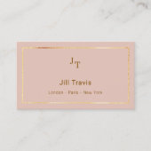 Blush pink QR code Business Card Visitenkarte (Vorderseite)