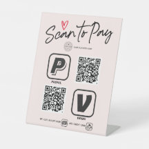 Blush Pink QR-Code scannen, um moderne Kalligrafie