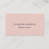 Blush pink qr code social media visitenkarte (Vorderseite)