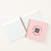 Blush Pink QR | Feminine Business Promo Design Notizblock (Innenseite)