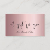 Blush pink qr Geschenkgutschein Visitenkarte (Vorderseite)