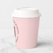 Blush Pink QR | Modern Business Promotional Design Pappbecher (Links)