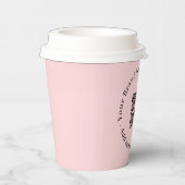Blush Pink QR | Modern Business Promotional Design Pappbecher (Rechts)