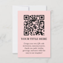 Blush Pink QR | Modernes minimalistisches Hochlade