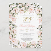 Blush Pink Quinceanera Einladung (Vorne/Hinten)