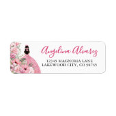 Blush Pink Quinceanera Return Address (Vorne)