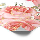 Blush Pink Quinceanera Welcome Template Poster (Ecke)