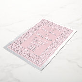 Blush Pink Real Silver Foil Brautparty Folieneinladung (Gedreht)