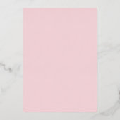 Blush Pink Real Silver Foil Brautparty Folieneinladung (Rückseite)