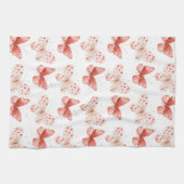 Blush Pink Red Butterflies   Geschirrtuch (Horizontal)