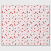 Blush Pink Red Glitter Heart Streaks Valentine Geschenkpapier (Flach)