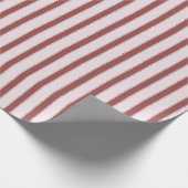 Blush Pink Red Stripes Christmas Geschenkpapier (Ecke)