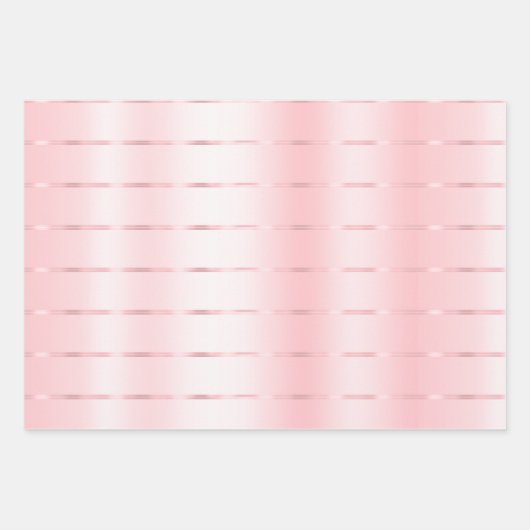 Blush Pink Ribbon Bow Brautparty Geschenkpapier Set (Vorderseite 3)