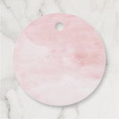 Blush Pink Ribbon Coquette Girl Babydusche Geschenkanhänger (Rückseite)