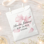 Blush Pink Ribbon Coquette Girl Babydusche Geschenktütchen (Ausgeschnitten)