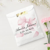 Blush Pink Ribbon Coquette Girl Babydusche Geschenktütchen (Versiegelt)