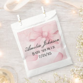 Blush Pink Ribbon Coquette Girl Babydusche Geschenktütchen (Ausgeschnitten)