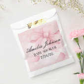 Blush Pink Ribbon Coquette Girl Babydusche Geschenktütchen (Versiegelt)