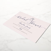 Blush Pink Ring Silber Brautparty Folieneinladung (Gedreht)