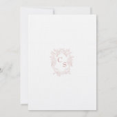 Blush Pink Rokoko Thema Hochzeit Einladung (Rückseite)