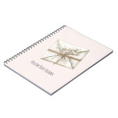 Blush Pink Romantic Flowers Envelope Dreams Notizblock (Linke Seite)