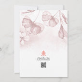 Blush Pink Romantische Wasserfarbenhochzeit Einladung (Rückseite)