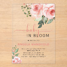 Blush Pink Rose Baby in Blütendusche