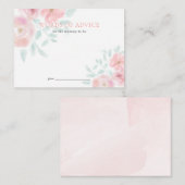 Blush Pink Rose Babyduschenempfehlung Begleitkarte (Vorne/Hinten)