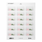 Blush Pink Rose Blank DIY Print Wedeladresse Adressaufkleber (Vorne)