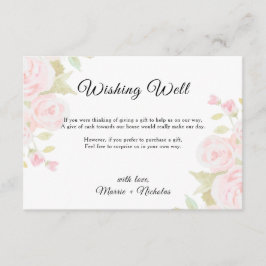 Blush Pink Rose Bläserkunst Hochzeit wünschend gut Begleitkarte