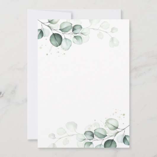 Blush Pink Rose Bloral Hochzeitseinladung Einladung (Rückseite)