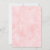 Blush Pink Rose Bloral Hochzeitseinladung Einladung (Rückseite)