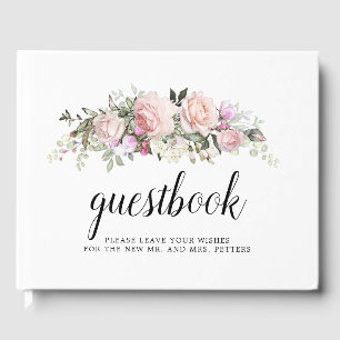 Blush Pink Rose Bloral Wedding Gästebuch