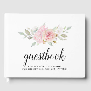 Blush Pink Rose Bloral Wedding Gästebuch