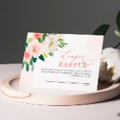 Blush Pink Rose Blume Diaper Raffekarte Begleitkarte