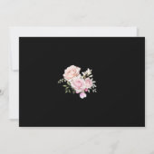 Blush Pink Rose Blumenblume Gold Blau 3 Foto Rett  Save The Date (Rückseite)
