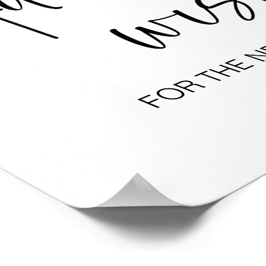 Blush Pink Rose Blumenkarte und Geschenkgutscheine Poster (Ecke)