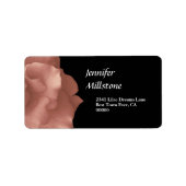 Blush Pink Rose Blumensammlung Adressaufkleber (Vorne)