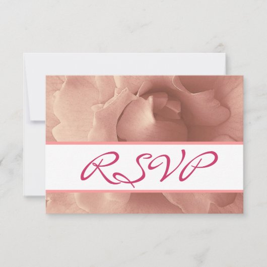 Blush Pink Rose Blumensammlung RSVP Karte (Vorderseite)