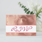 Blush Pink Rose Blumensammlung RSVP Karte (Stehend Vorderseite)